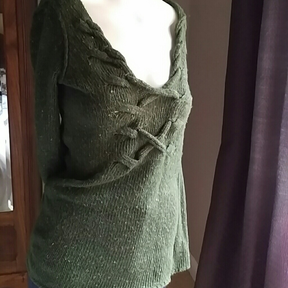 Anthropology sweater green XS